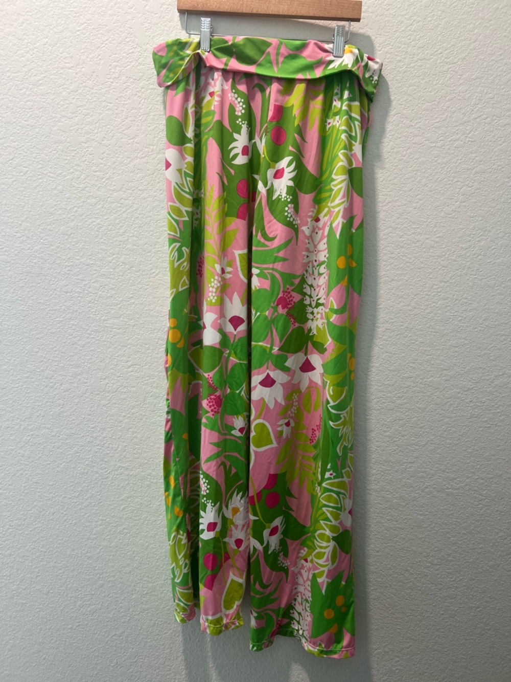Trina Turk Tropical Floral Wide Leg Pants Size Large Resort Vacation Cruise - Picture 3 of 3